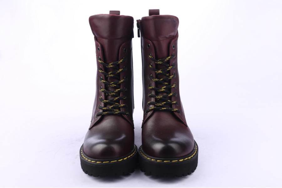 D.moro Shoes Women Leather Ankle Boots For Winter: DRM1 Burgundy (Wholesale)