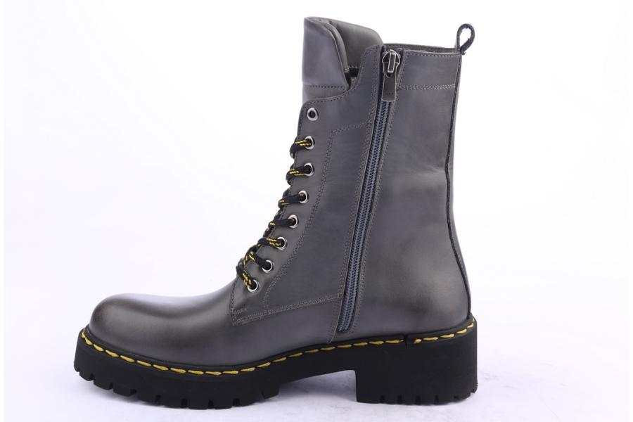 D.moro Shoes Women Leather Ankle Boots For Winter: DRM1 Grey (Wholesale)