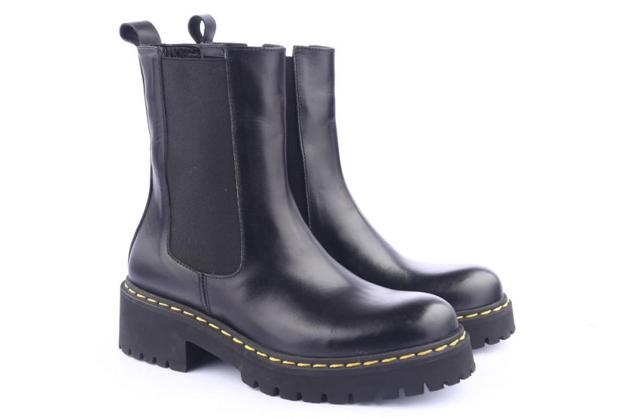 D.moro Shoes Women Leather Ankle Boots For Winter: DRM2 Black (Wholesale)