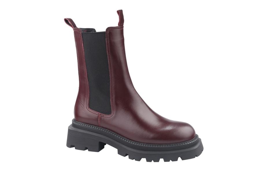 d.moro shoes Women Leather Ankle Boots for Winter: Elliya-01 Burgundy (Wholesale)