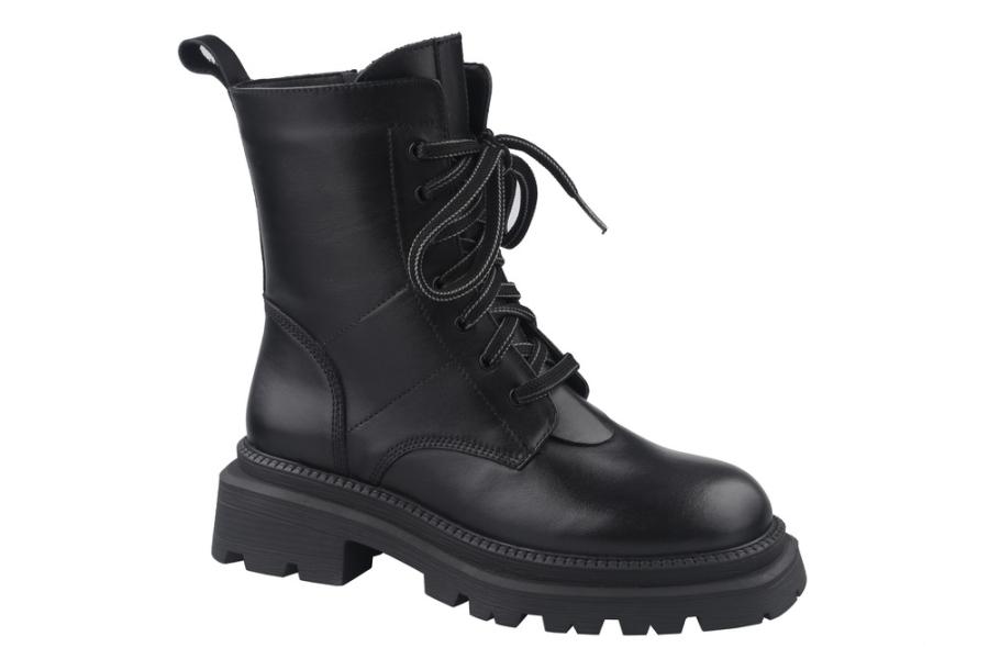 d.moro shoes Women Leather Ankle Boots for Winter: Elliya-02 Black (Wholesale)