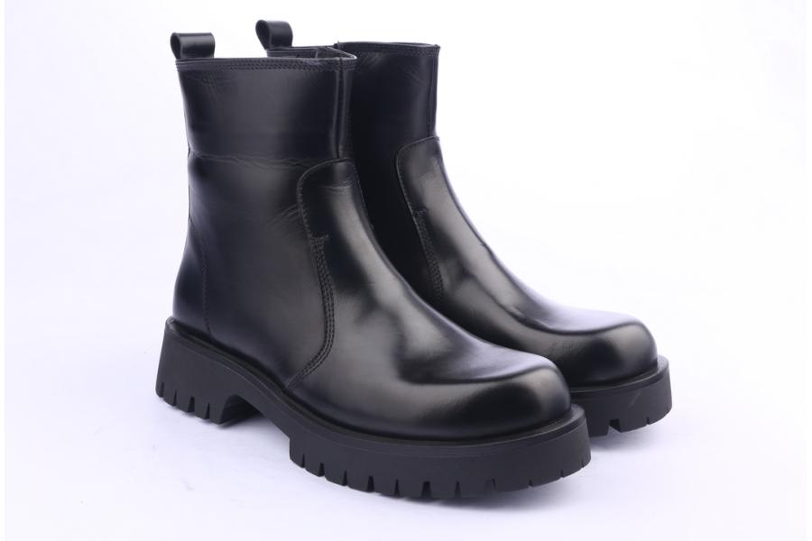 D.moro Shoes Women Leather Ankle Boots For Winter: GUC2 Black (Wholesale)