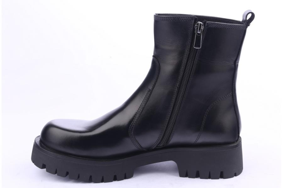 D.moro Shoes Women Leather Ankle Boots For Winter: GUC2 Black (Wholesale)