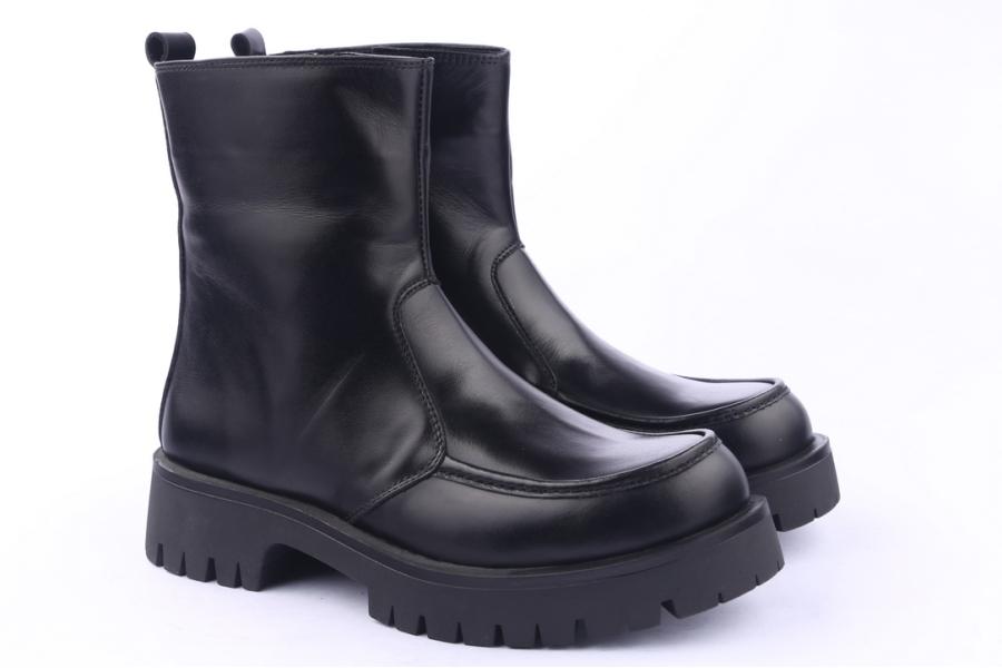 D.moro Shoes Women Leather Ankle Boots For Winter: GUC3 Black (Wholesale)