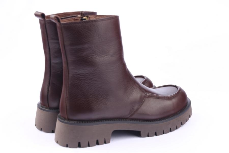 D.moro Shoes Women Leather Ankle Boots For Winter: GUC3 Brown (Wholesale)