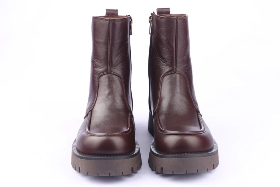 D.moro Shoes Women Leather Ankle Boots For Winter: GUC3 Brown (Wholesale)