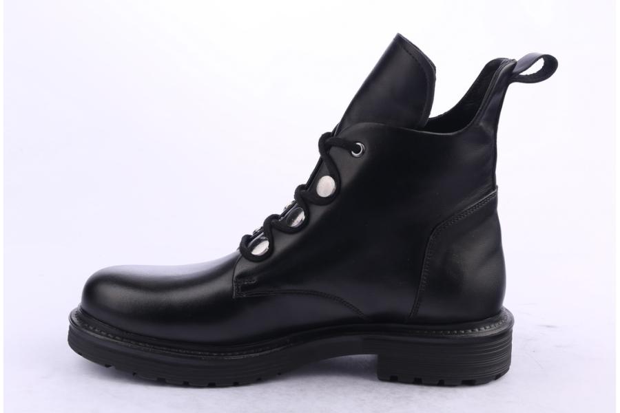 D.moro Shoes Women Leather Ankle Boots For Winter: ITK1 Black (Wholesale)