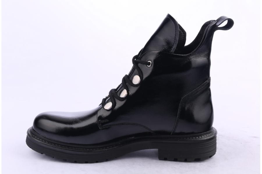 D.moro Shoes Women Leather Ankle Boots For Winter: ITK1 Black (Wholesale)