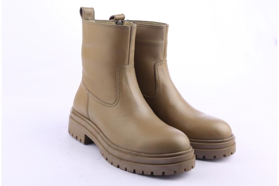 D.moro Shoes Women Leather Ankle Boots For Winter: LAURA1 Beige (Wholesale)