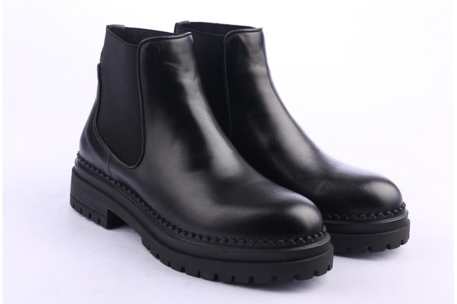 D.moro Shoes Women Leather Ankle Boots For Winter: LAURA2 Black (Wholesale)
