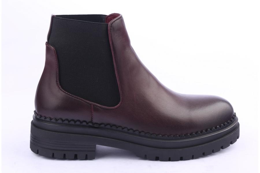 d.moro shoes Women Leather Ankle Boots for Winter: LAURA2 Burgundy (Wholesale)