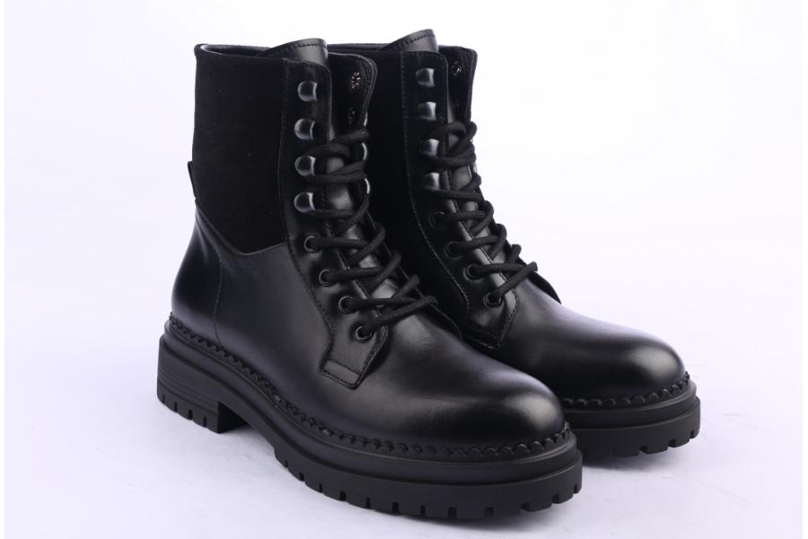 D.moro Shoes Women Leather Ankle Boots For Winter: LAURA3 Black (Wholesale)