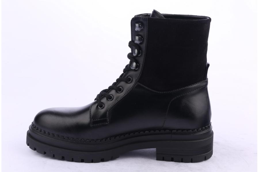 D.moro Shoes Women Leather Ankle Boots For Winter: LAURA3 Black (Wholesale)