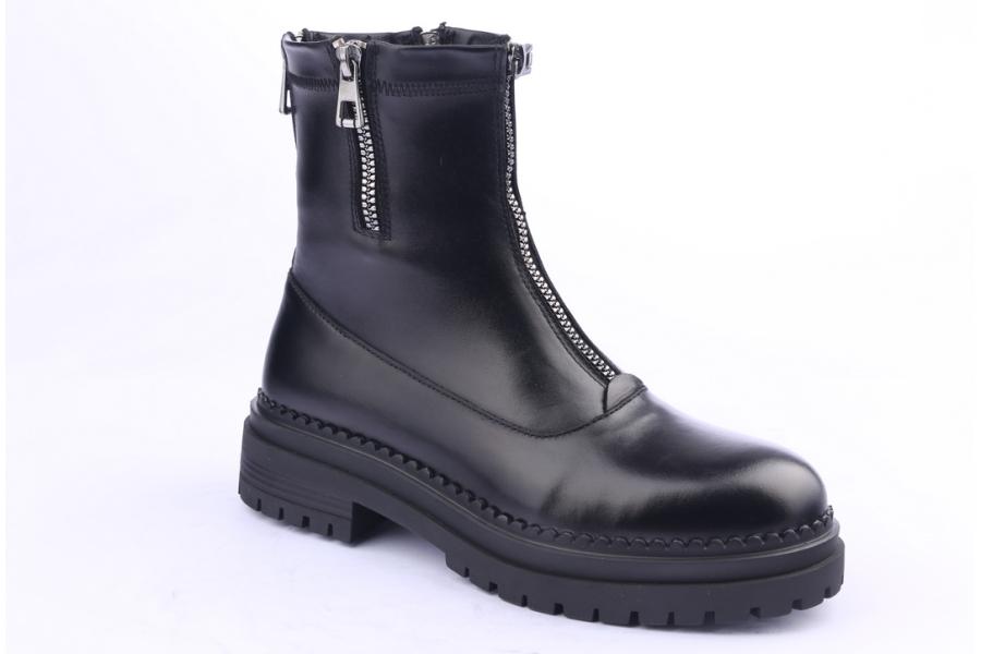 D.moro Shoes Women Leather Ankle Boots For Winter: LAURA6 Black (Wholesale)