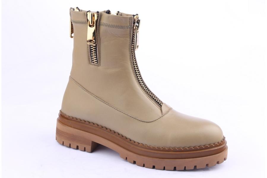 D.moro Shoes Women Leather Ankle Boots For Winter: LAURA6 Light Green (Wholesale)