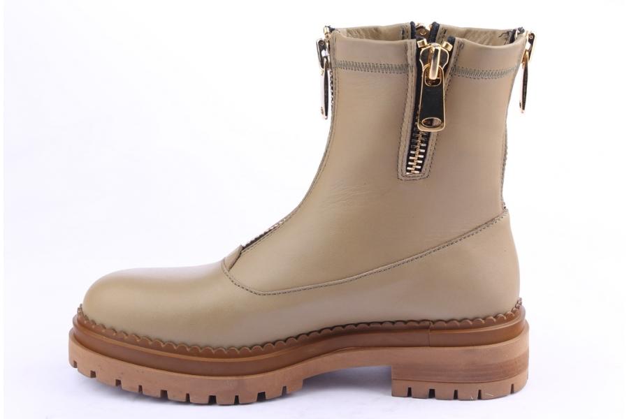 D.moro Shoes Women Leather Ankle Boots For Winter: LAURA6 Light Green (Wholesale)