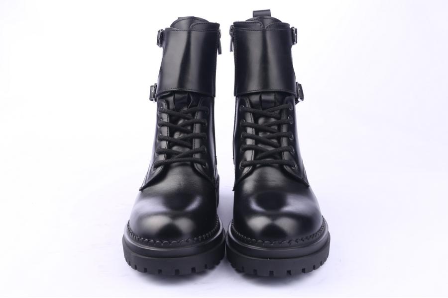 D.moro Shoes Women Leather Ankle Boots For Winter: LAURA7 Black (Wholesale)