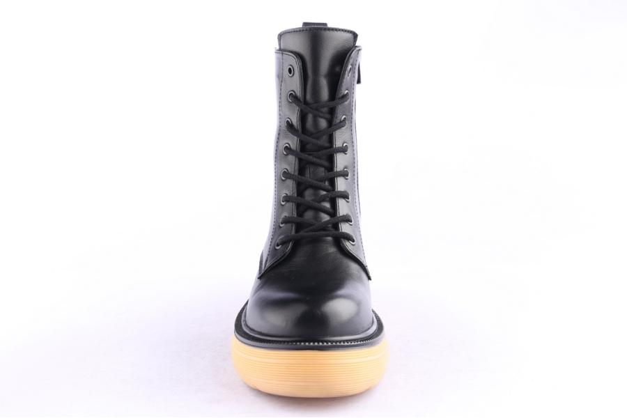 D.moro Shoes Women Leather Ankle Boots For Winter: LMN1 Black (Wholesale)