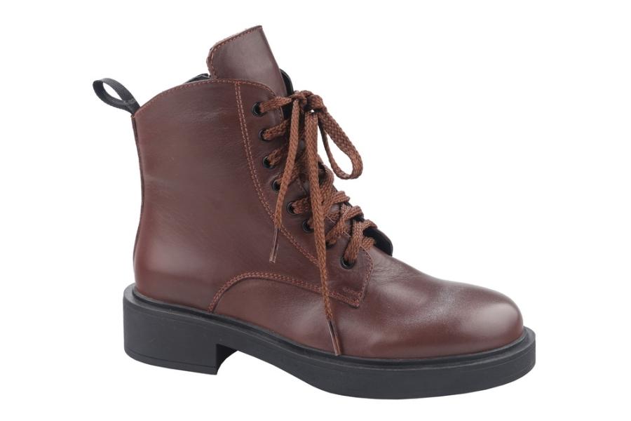 d.moro shoes Women Leather Ankle Boots for Winter: Lolita-04 Brown (Wholesale)