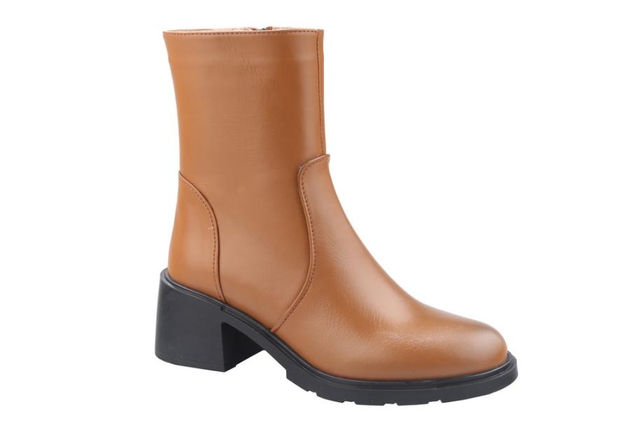 d.moro shoes Women Leather Ankle Boots for Winter: Magada-02 Tan (Wholesale)