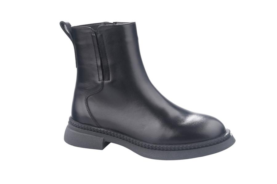 d.moro shoes Women Leather Ankle Boots for Winter: Milan-05 Black (Wholesale)