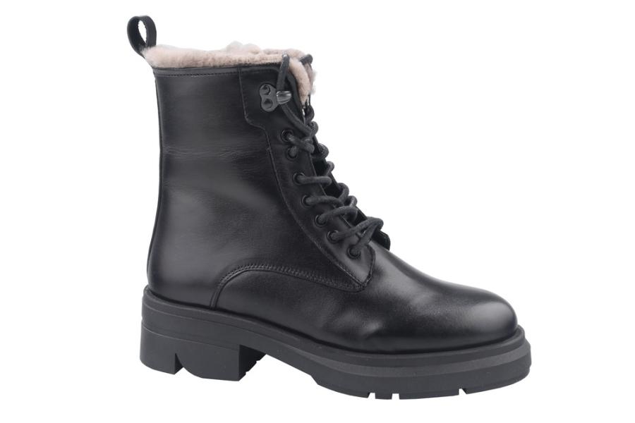 d.moro shoes Women Leather Ankle Boots for Winter: Milan-07 Black (Wholesale)