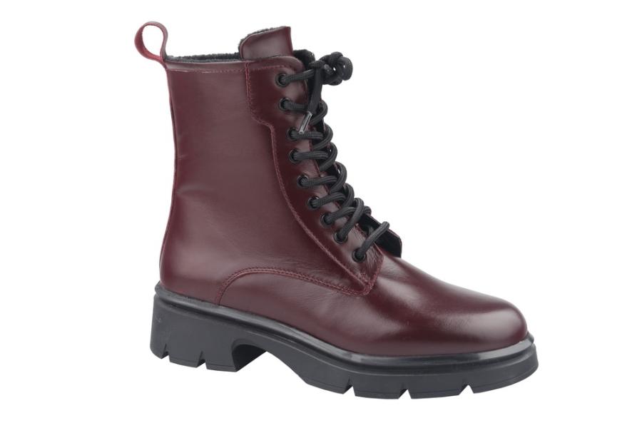 d.moro shoes Women Leather Ankle Boots for Winter: Milan-07 Burgundy (Wholesale)