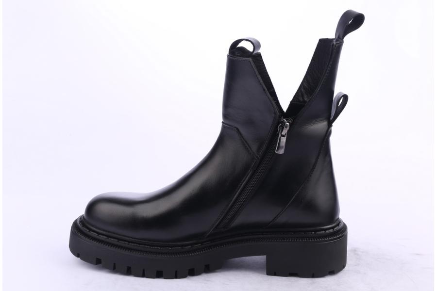 D.moro Shoes Women Leather Ankle Boots For Winter: MINERAL2 Black (Wholesale)