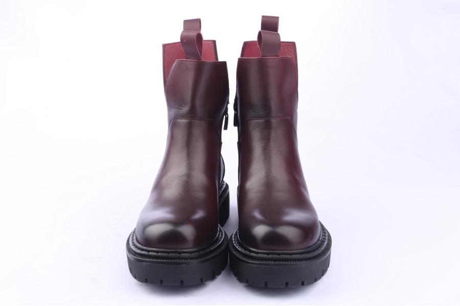 D.moro Shoes Women Leather Ankle Boots For Winter: MINERAL2 Burgundy (Wholesale)