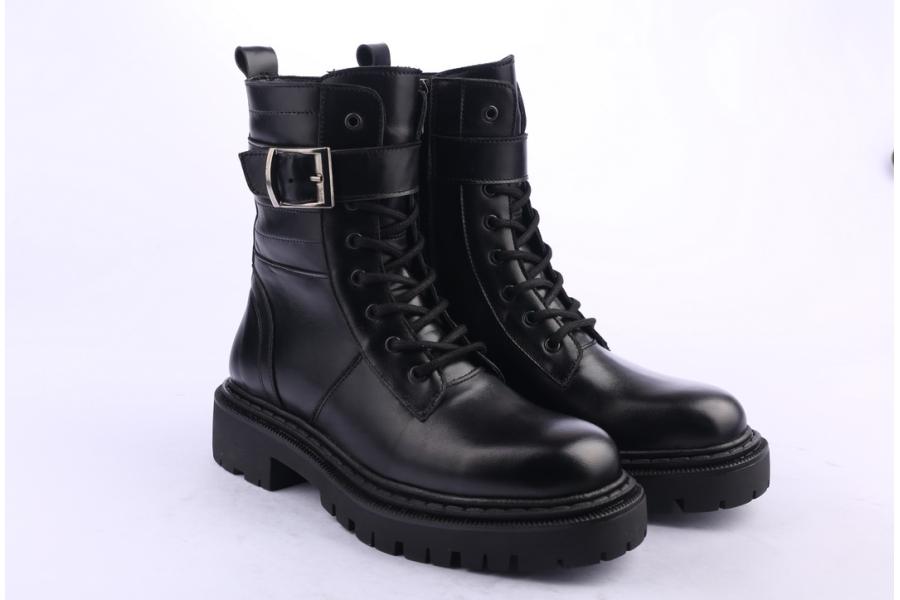 D.moro Shoes Women Leather Ankle Boots For Winter: MINERAL3 Black (Wholesale)