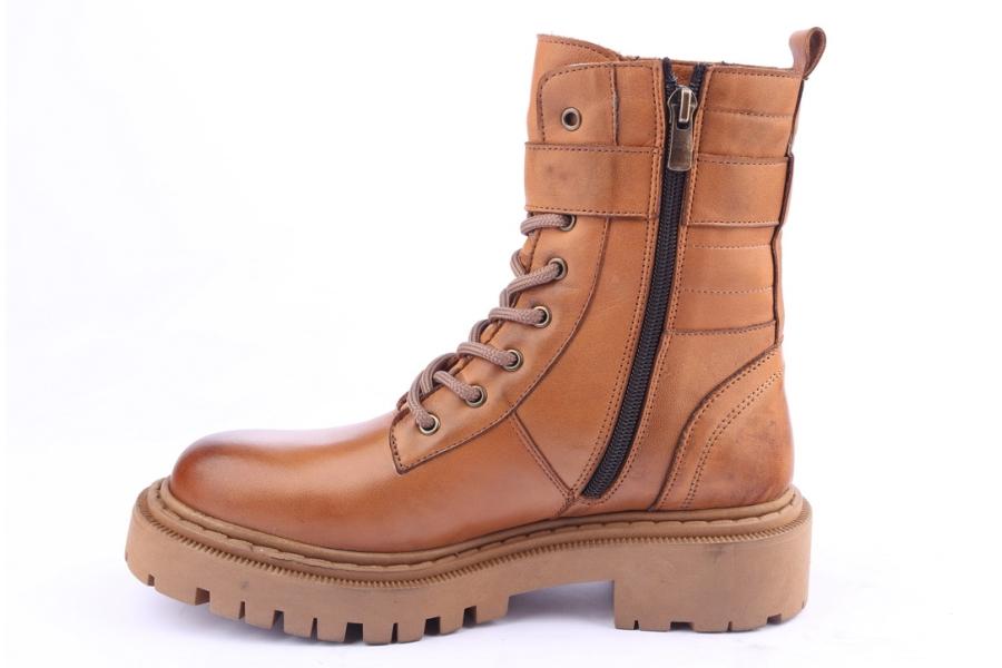 D.moro Shoes Women Leather Ankle Boots For Winter: MINERAL3 Tan (Wholesale)