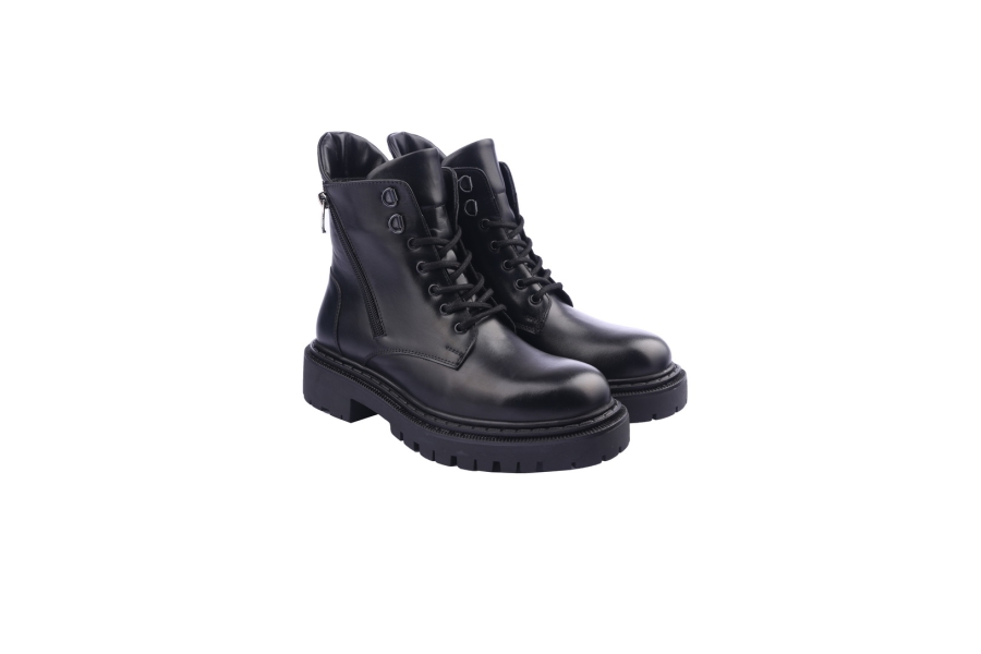 D.moro Shoes Women Leather Ankle Boots For Winter: MINERAL4 Black (Wholesale)