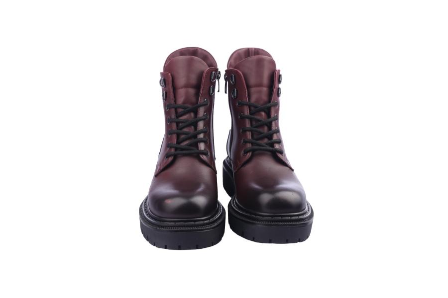 D.moro Shoes Women Leather Ankle Boots For Winter: MINERAL4 Burgundy (Wholesale)