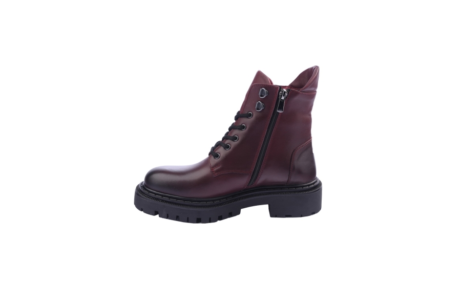 D.moro Shoes Women Leather Ankle Boots For Winter: MINERAL4 Burgundy (Wholesale)