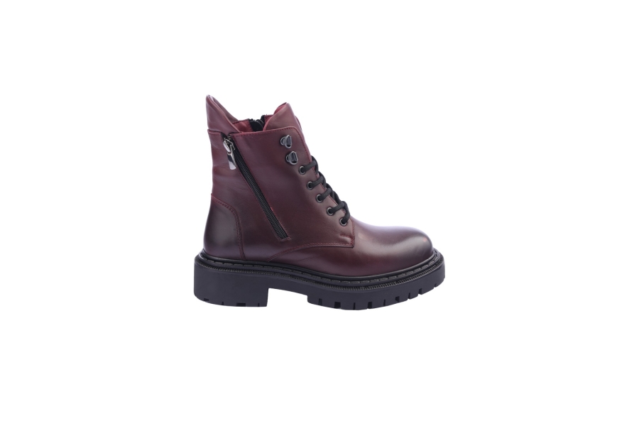 d.moro shoes Women Leather Ankle Boots for Winter: MINERAL4 Burgundy (Wholesale)