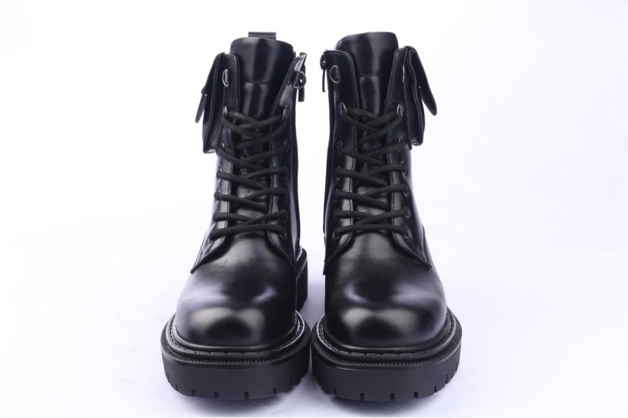 D.moro Shoes Women Leather Ankle Boots For Winter: MINERAL5 Black (Wholesale)