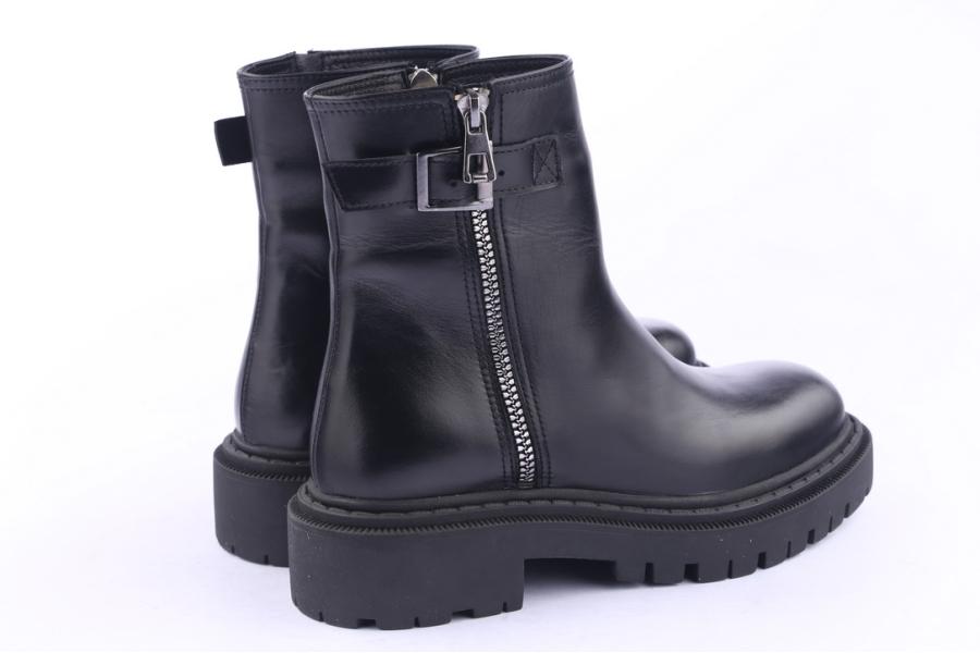 D.moro Shoes Women Leather Ankle Boots For Winter: MINERAL6 Black (Wholesale)
