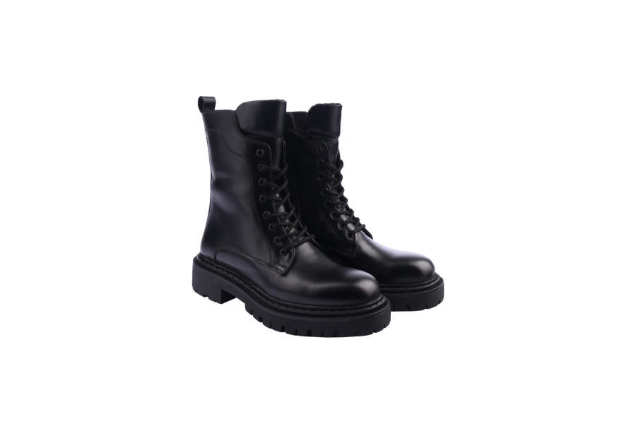 D.moro Shoes Women Leather Ankle Boots For Winter: MINERAL7 Black (Wholesale)