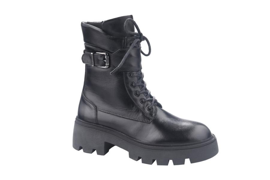 d.moro shoes Women Leather Ankle Boots for Winter: Mocca-04-Y Black (Wholesale)