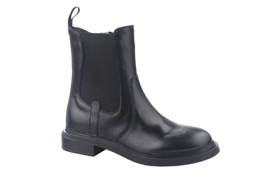 d.moro shoes Women Leather Ankle Boots for Winter: Octiva-01 Black (Wholesale)