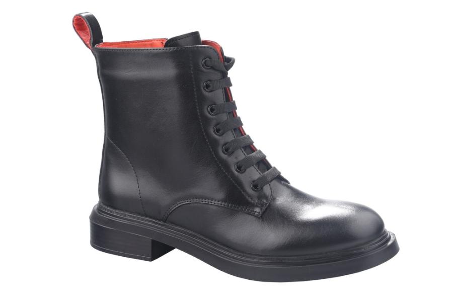 d.moro shoes Women Leather Ankle Boots for Winter: Octiva-02 Black (Wholesale)