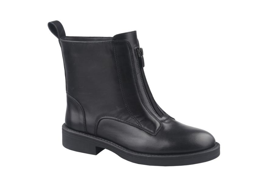 d.moro shoes Women Leather Ankle Boots for Winter: Platin-01 Black (Wholesale)