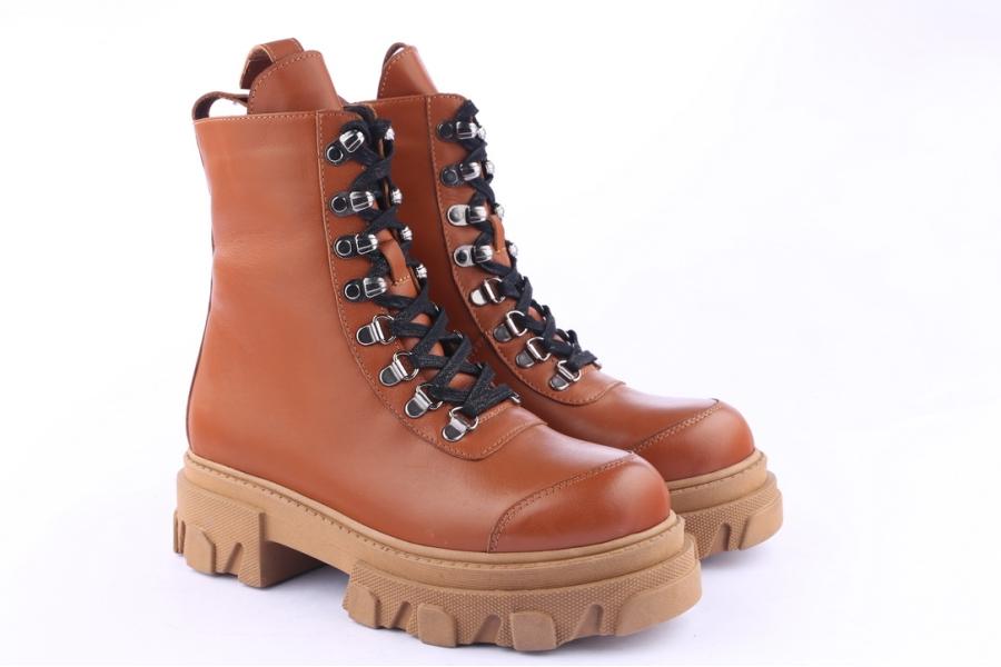 D.moro Shoes Women Leather Ankle Boots For Winter: Z-1302 Tan (Wholesale)