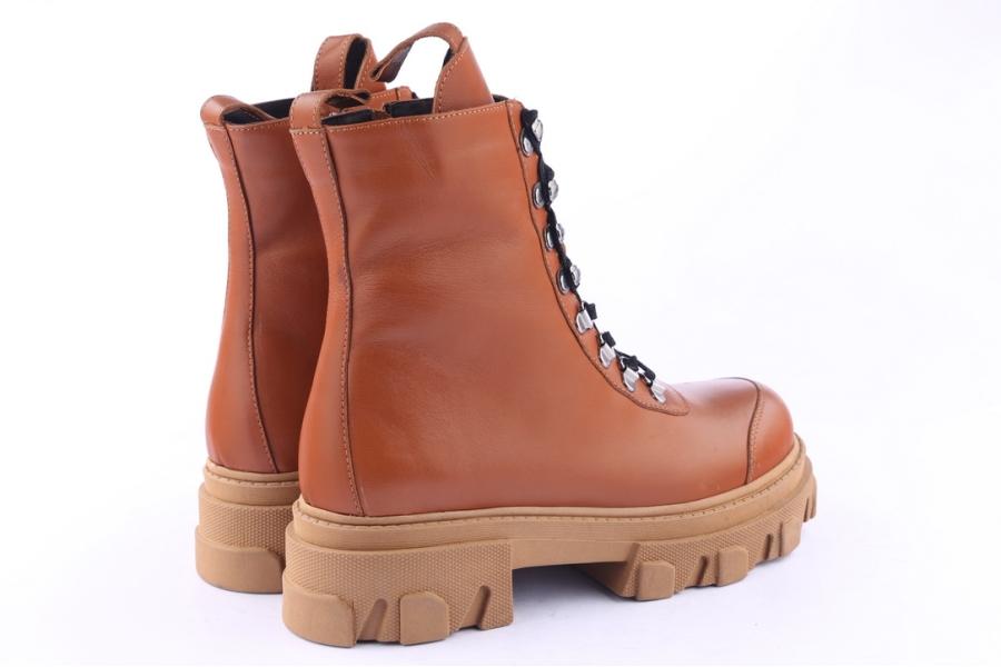 D.moro Shoes Women Leather Ankle Boots For Winter: Z-1302 Tan (Wholesale)