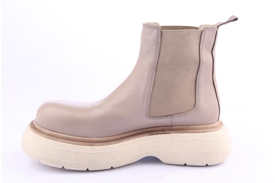 D.moro Shoes Women Leather Ankle Boots For Winter: Z-1400 Beige (Wholesale)
