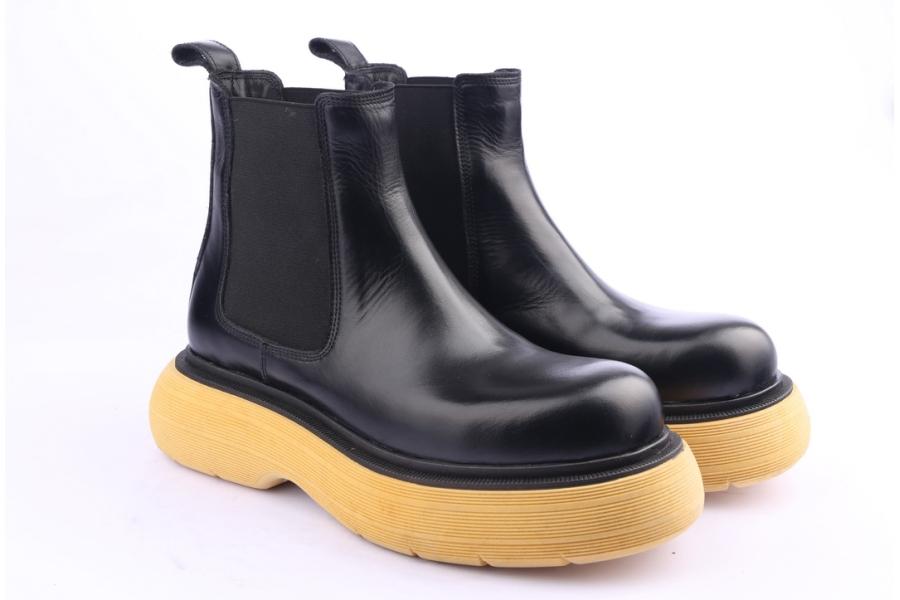 D.moro Shoes Women Leather Ankle Boots For Winter: Z-1400 Black (Wholesale)