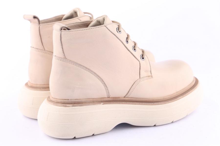 D.moro Shoes Women Leather Ankle Boots For Winter: Z-1401 Beige (Wholesale)