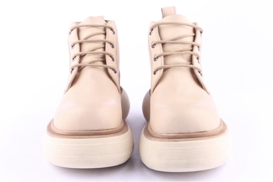 D.moro Shoes Women Leather Ankle Boots For Winter: Z-1401 Beige (Wholesale)