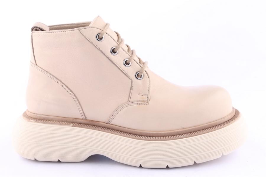 d.moro shoes Women Leather Ankle Boots for Winter: Z-1401 Beige (Wholesale)