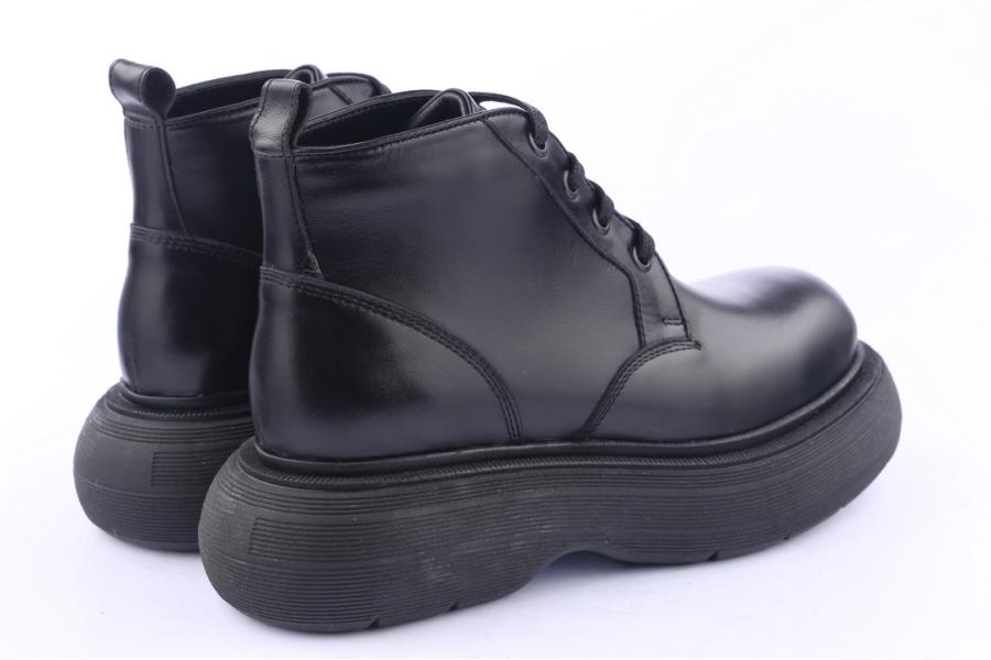 D.moro Shoes Women Leather Ankle Boots For Winter: Z-1401 Black (Wholesale)